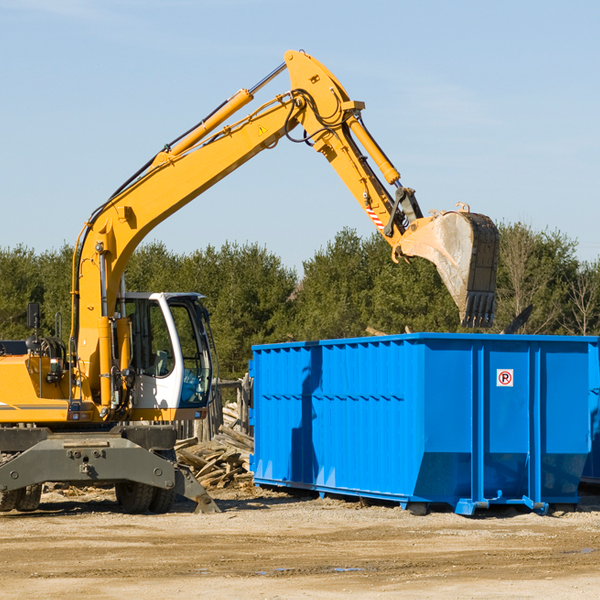 what size residential dumpster rentals are available in Milton WV